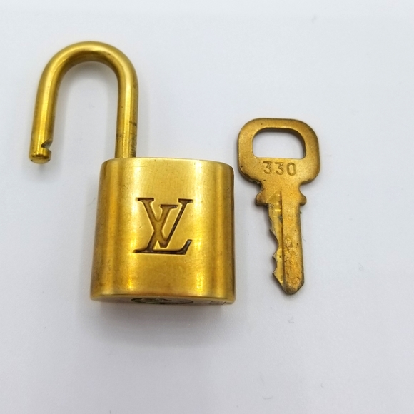 Louis Vuitton Accessories - Louis Vuitton Gold Padlock And Matching Key #330